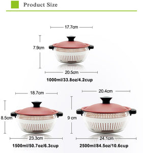 oven pot casserole glass with silicone knob