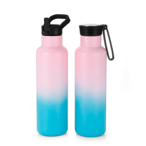 20oz Vacuum Flasks Middle Mouth Thermo Vacuum Insulated bottle Stainless Steel Sports Water Bottle With Straw /Flip Handle