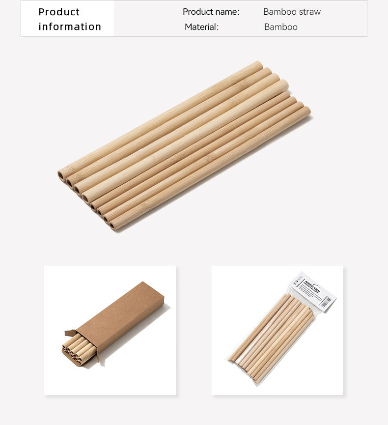 Customized Logo Acceptable Disposable bamboo straws biodegradable bamboo straw